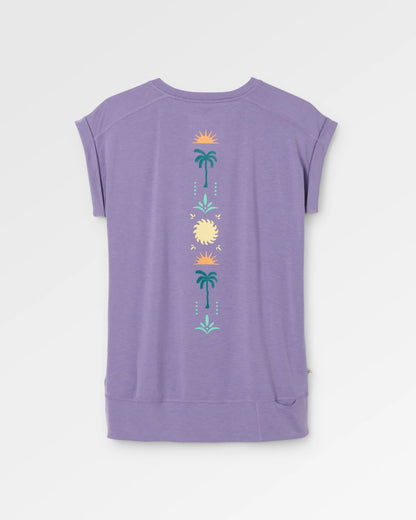 Women's Solscape Active T-Shirt - Purple Haze Marl - Flatlay