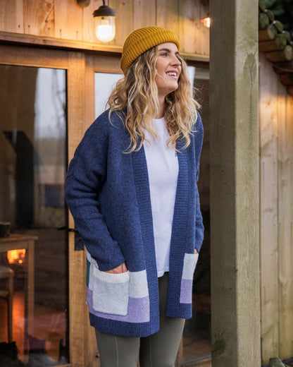 Vista Knitted Cardigan - Dark Denim - Lifestyle