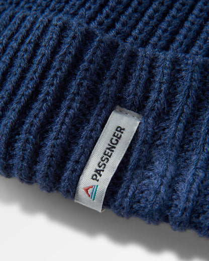 Compass Beanie - Rich Navy - Flatlay