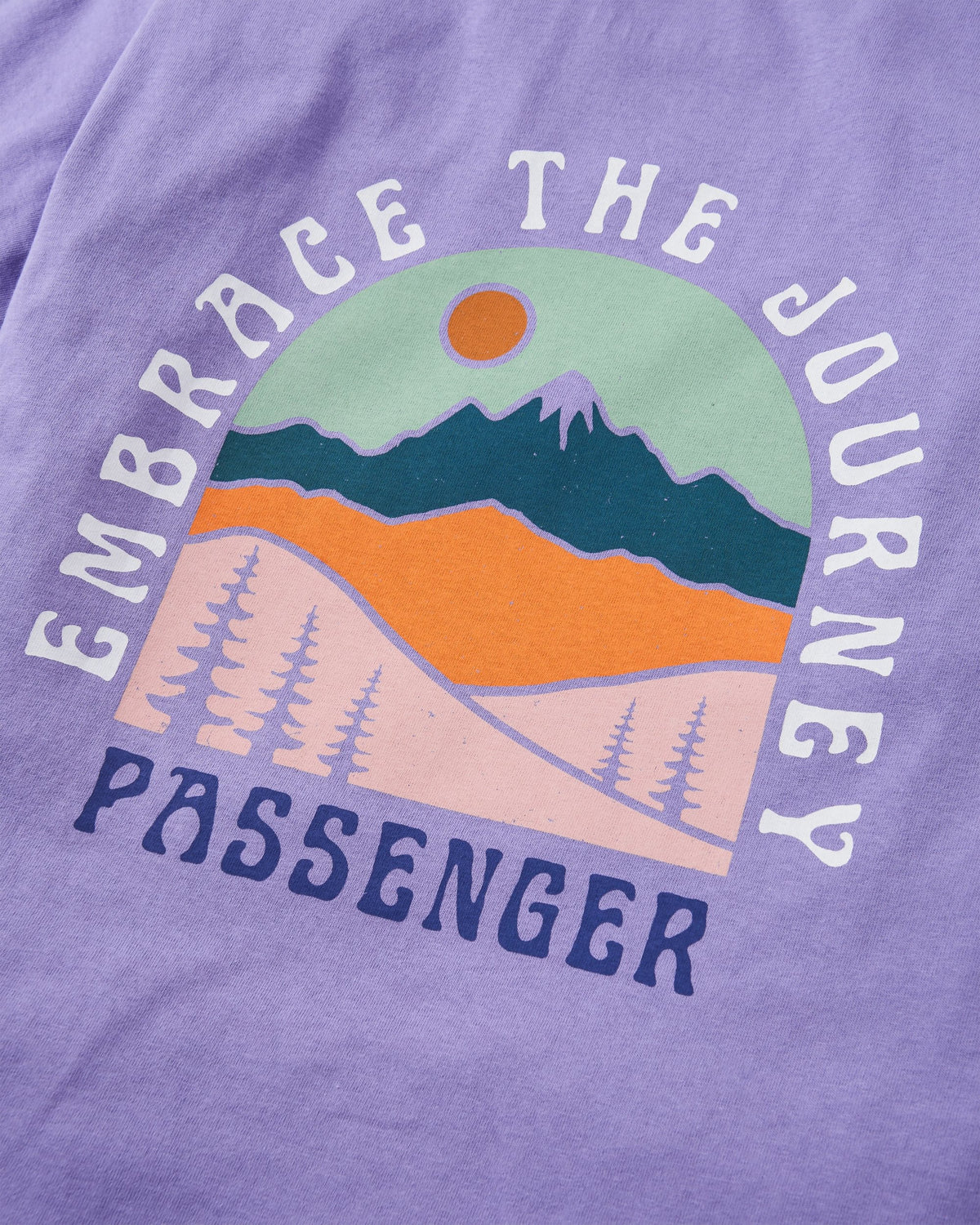 Outlook T-Shirt - Retro Purple - Flatlay