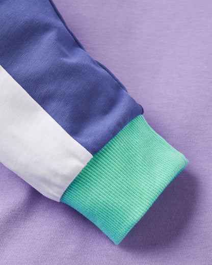 Easy Days Cotton LS T-Shirt - Retro Purple - Flatlay