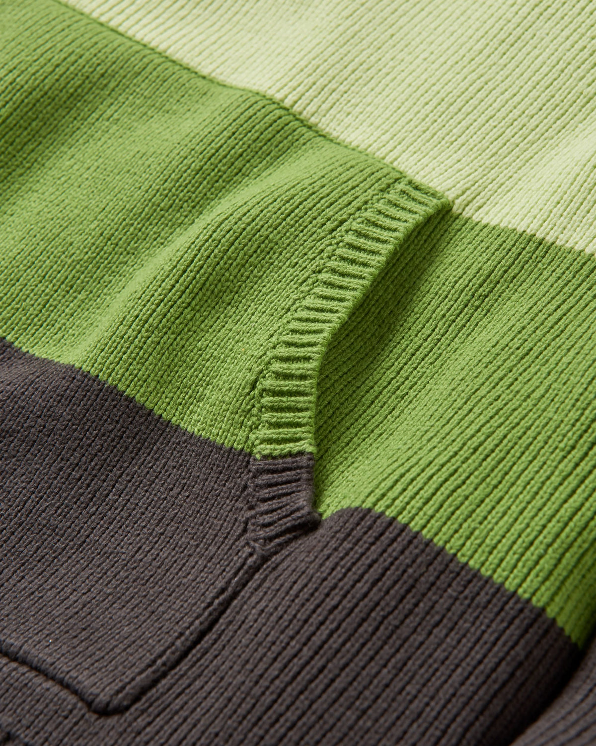 Moments Oversized Knitted Hoodie - Mustard Yellow Multi Stripe - Flatlay