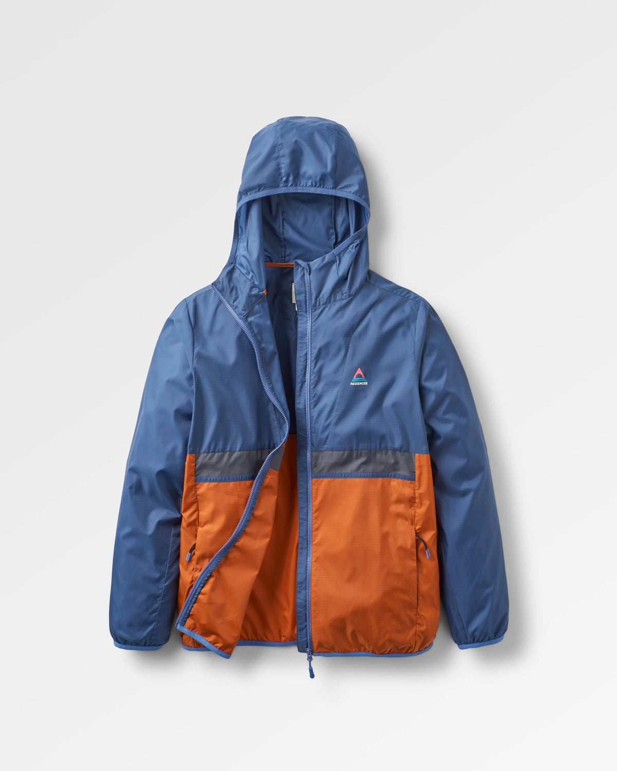 Viento Windshell Jacket - Dark Denim/Sunset Orange - Flatlay