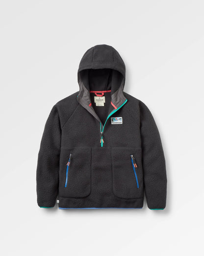 Maine 1/2 Zip Sherpa Fleece - Black - Flatlay