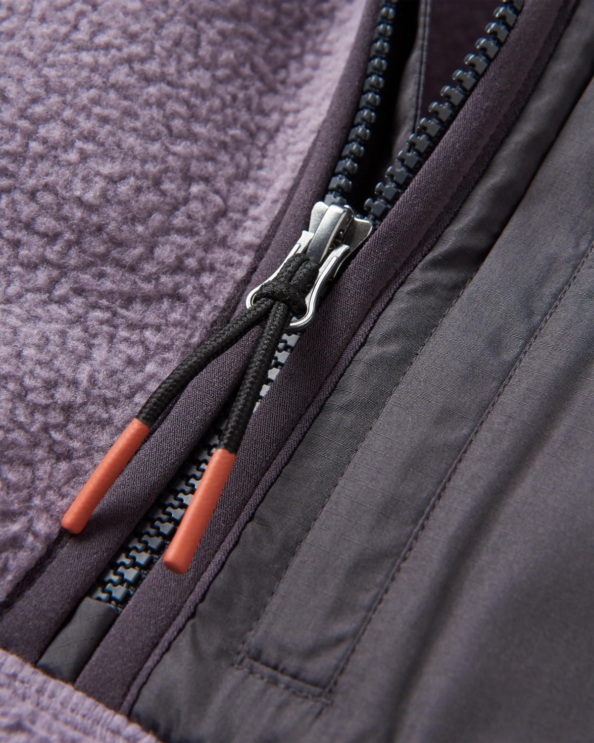 Offgrid 1/2 Zip Sherpa Fleece - Dusty Lilac - Flatlay