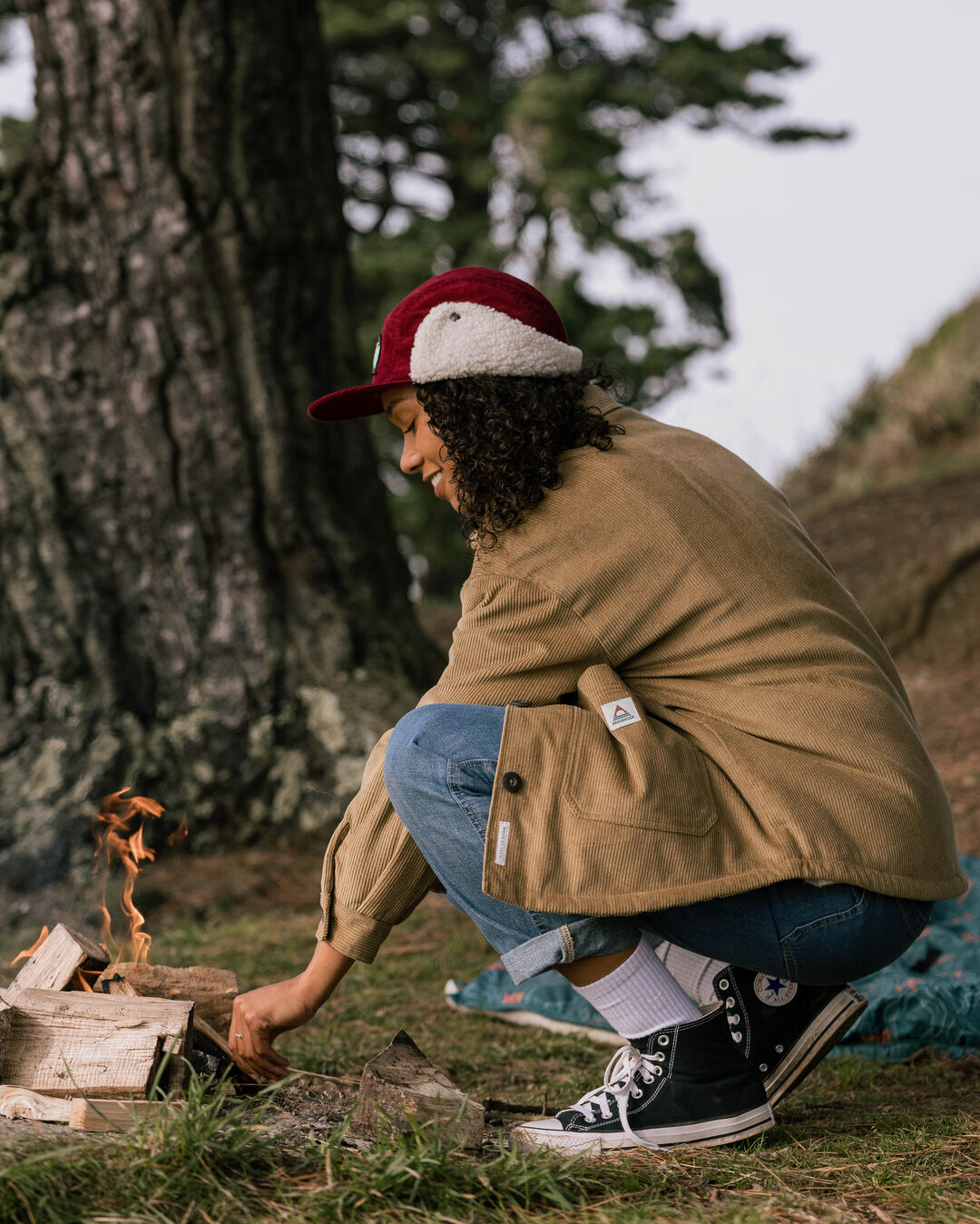 Flint Corduroy Overshirt - Biscuit - Lifestyle