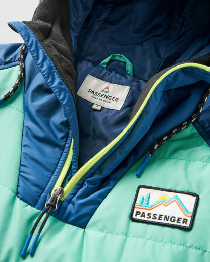 Ocean Insulated Anorak - Green Spruce - Flatlay