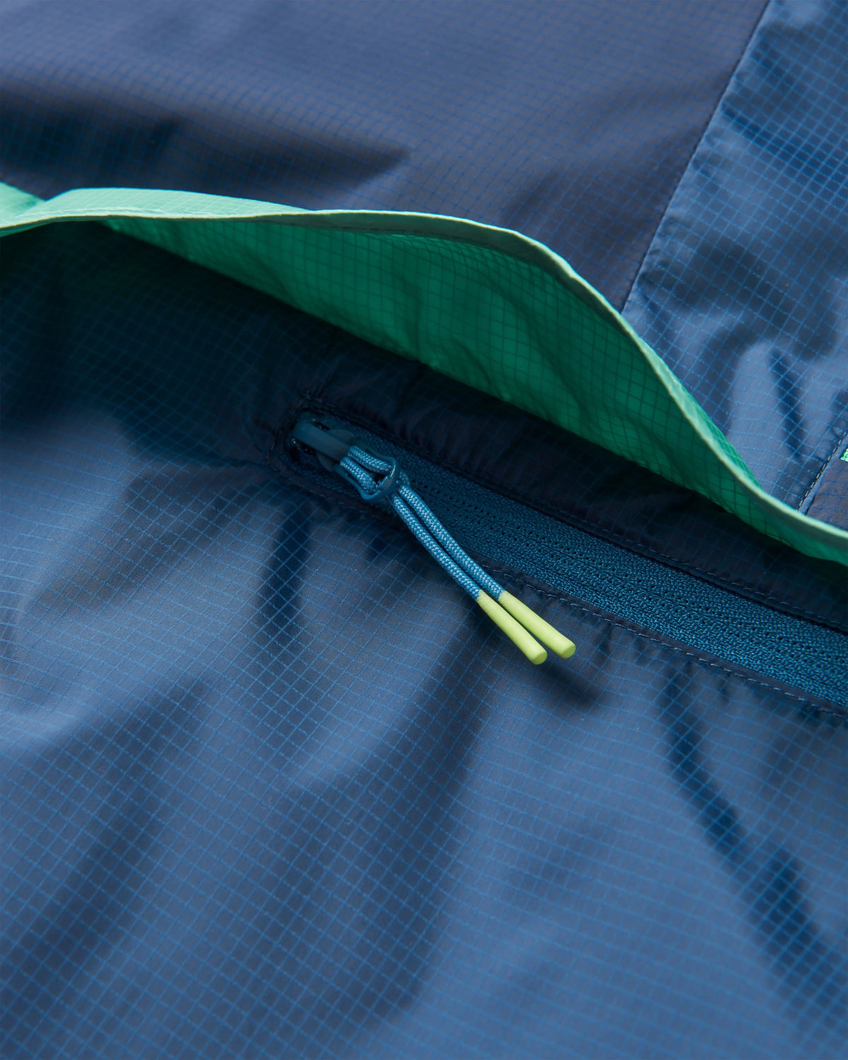 Gusto Windshell Anorak - Rich Navy/Dark Denim - Flatlay