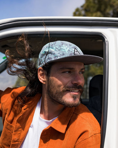 Coast 5 Panel Cap - Elemental Geo Arctic - Lifestyle - Male