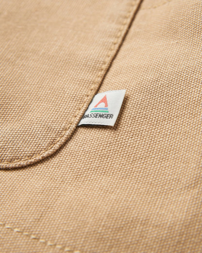 Taranaki Canvas Quilted Overshirt - Stone - Flatlay