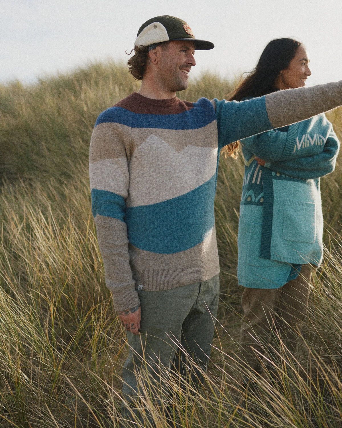 Panorama Knitted Jumper - Scenic Toffee - Lifestyle