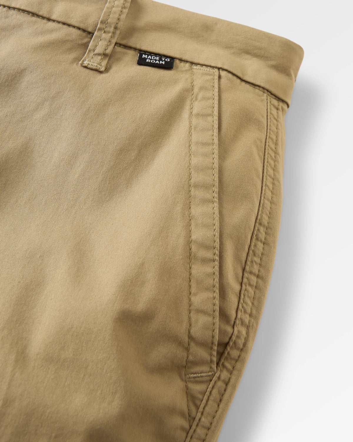 365 Light Cotton Trouser - Faded Olive - Flatlay