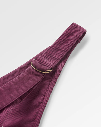 Refuel Cotton Cord Dungarees - Fig - Flatlay