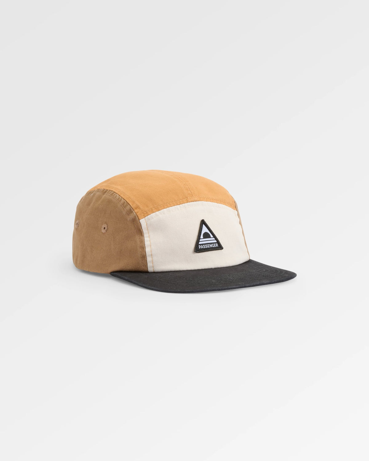 Fixie 5 Panel Cap - Spruce Yellow/Toffee - Flatlay
