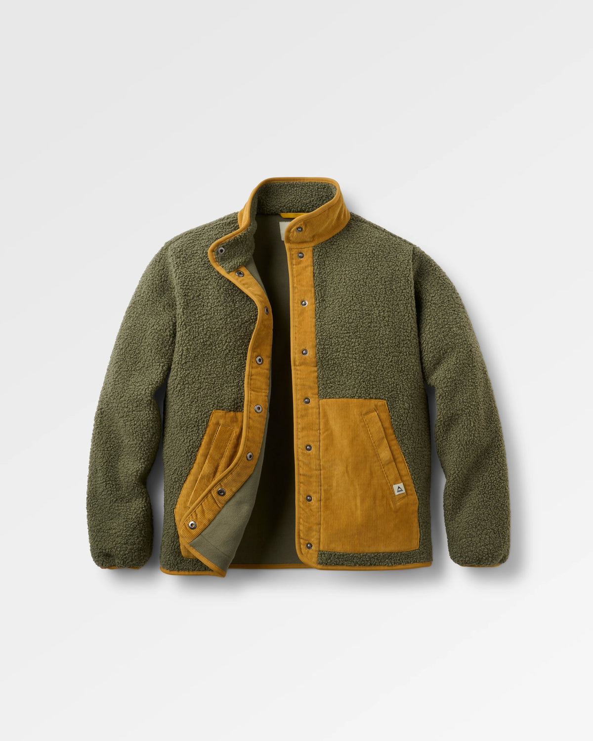 Clover Sherpa Fleece - Dusty Olive - Flatlay