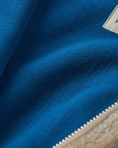 Nestling Polar-Lined Sherpa Fleece - Tidal Blue - Flatlay