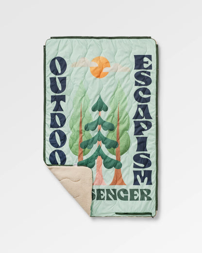 Cabin Sherpa Blanket - Spearmint - Flatlay