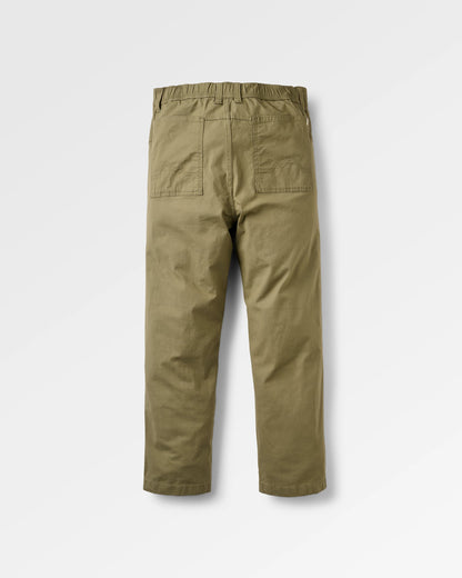 Kimmer Ripstop Cotton Trouser - Dusty Olive - Flatlay