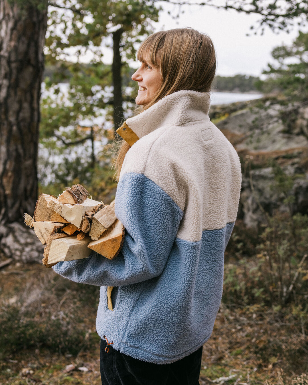 Create Deep-Pile Sherpa Fleece - Blue Fog - Lifestyle