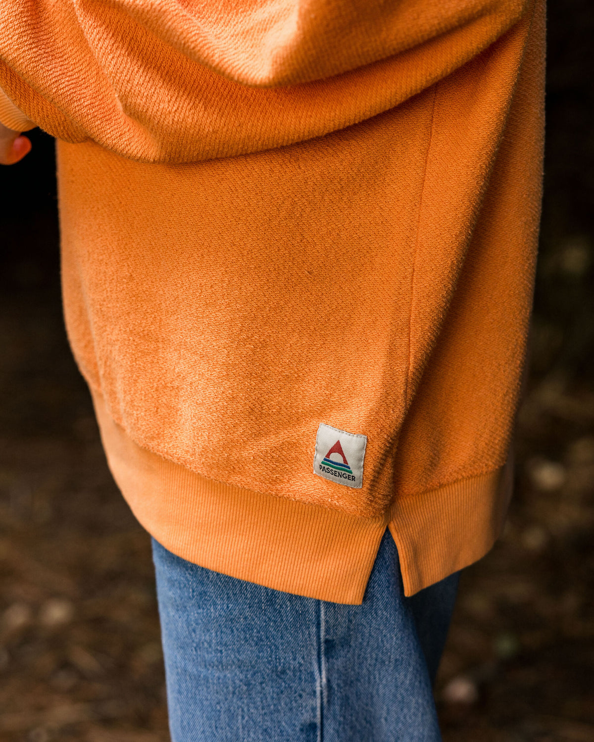 Fauna Cotton Textured Sweatshirt - Apricot - Lifestyle