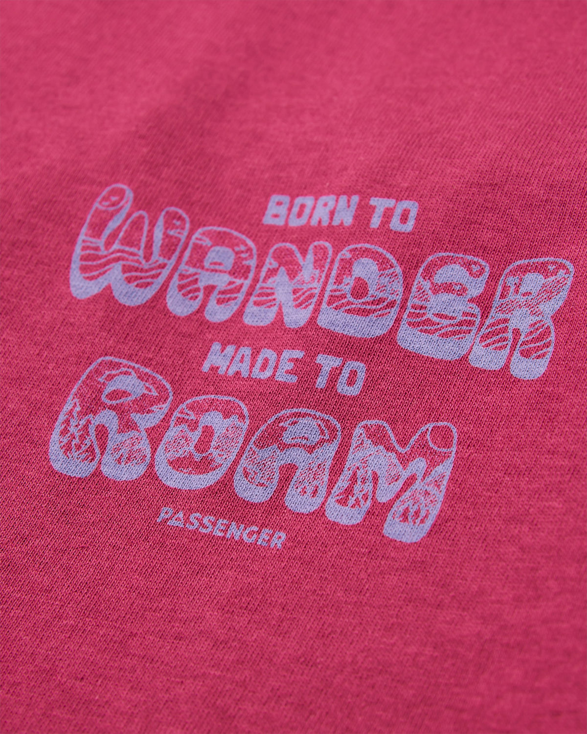 Woodcut LS T-Shirt - Cranberry - Flatlay