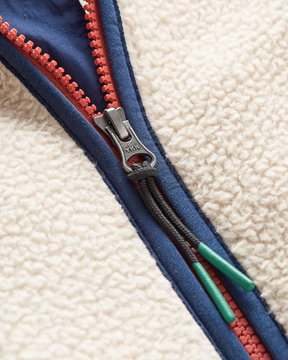 Tripper Full Zip Sherpa Fleece - Oatmeal - Flatlay