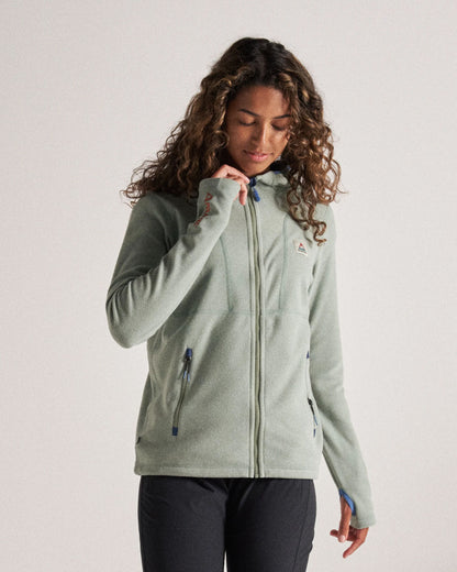 Crest Polartec® Fleece Hoodie - Pistachio - Studio Model