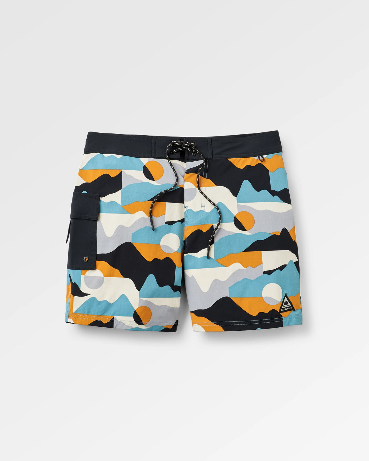 Cutback NetPlus® 17" Boardshort - Vista Patchwork Arctic - Flatlay