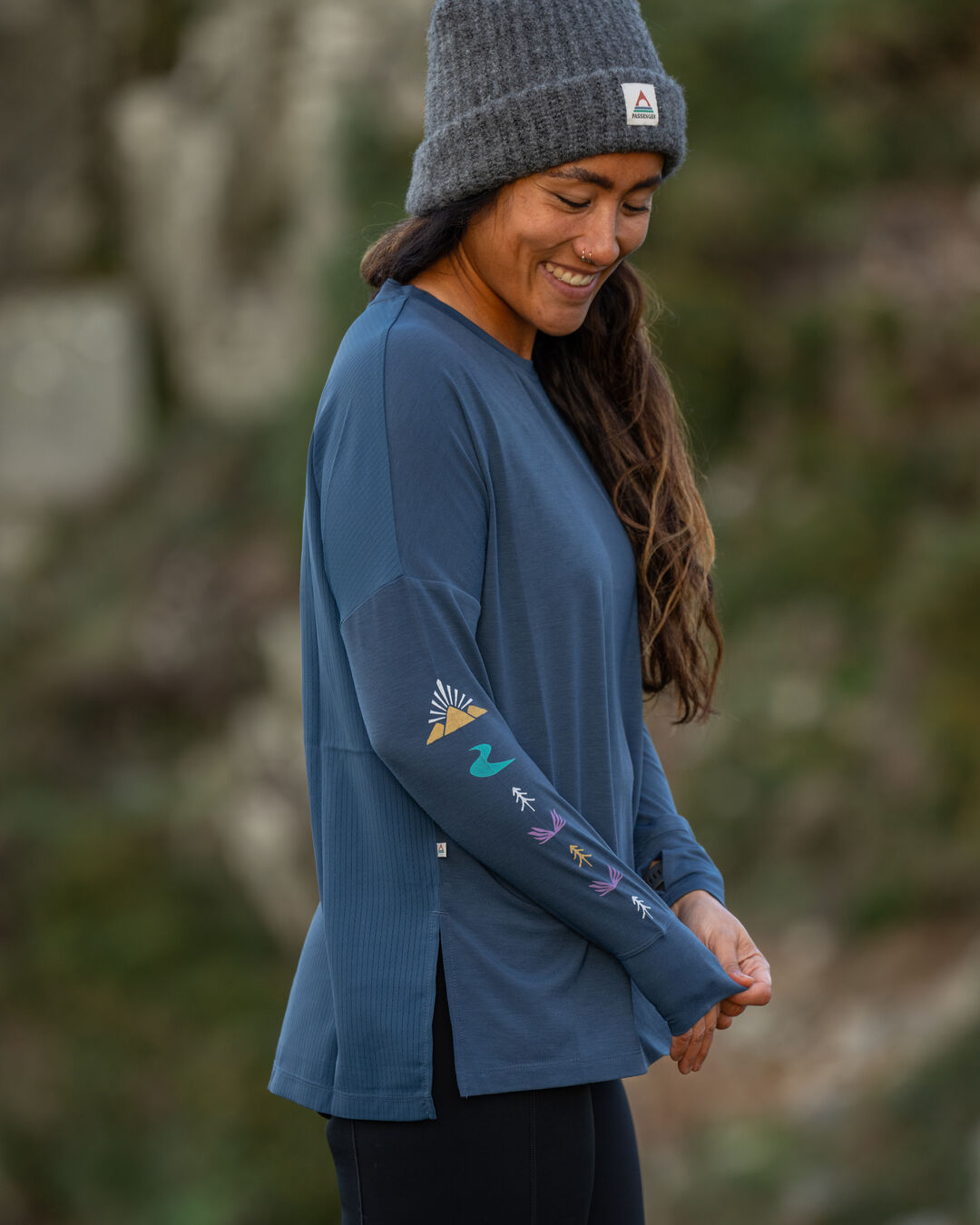 Lotus Active LS Top - Dark Denim - Lifestyle