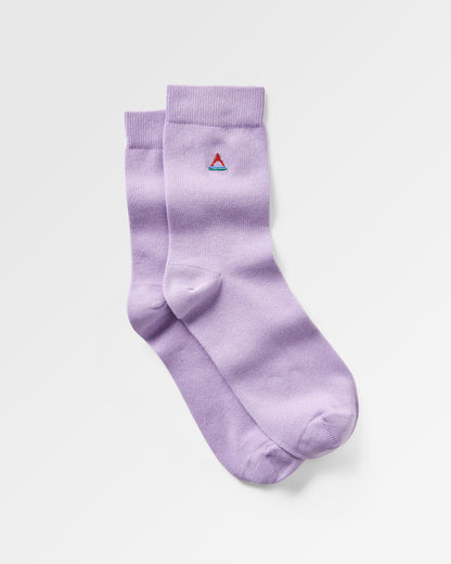 Crew Socks - Dusty Lilac - Flatlay