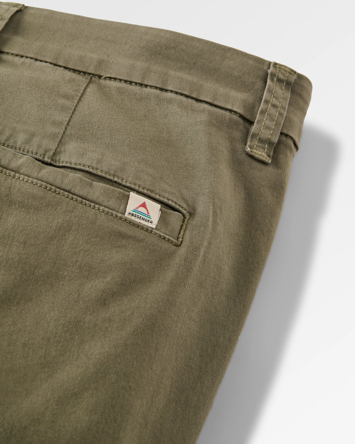 365 Cotton Trouser - Dusty Olive - Flatlay