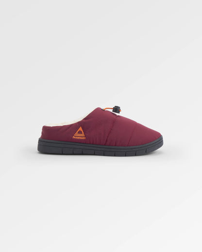 Step Out Women's Fleece Lined Slipper - Wine - Flatlay