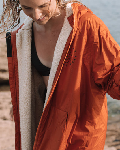 Escapism Sherpa Lined Changing Robe - Rust - Lifestyle - Female