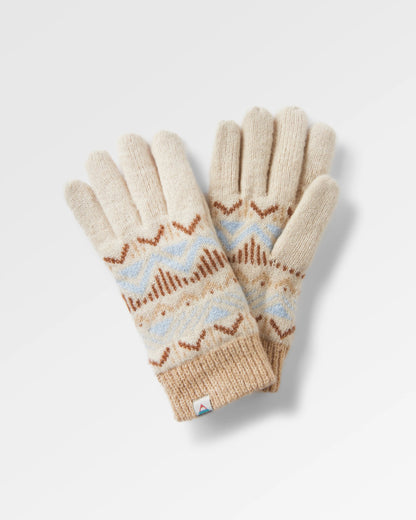 Nettle Knitted Gloves - Birch - Flatlay