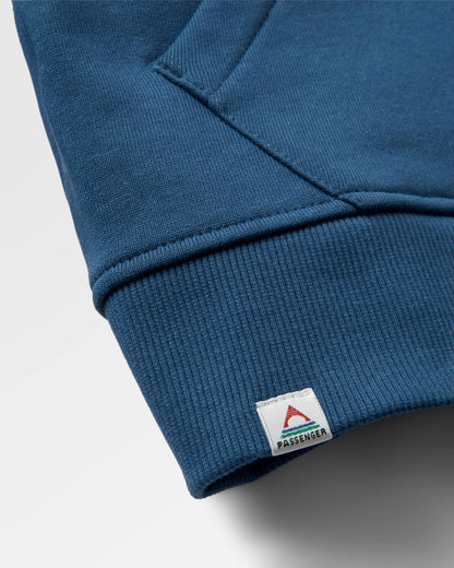 Yuca Cotton Hoodie - Dark Denim - Flatlay