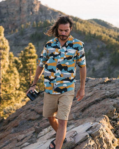 Cove Cotton Textured Shirt - Vista Patchwork Arctic - Lifestyle