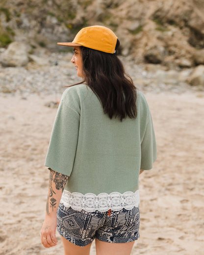 Vintage Knitted Jumper - Pistachio - Lifestyle