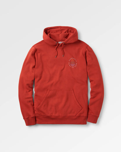 Escapism Regular Fit Hoodie - Red Ochre - Flatlay