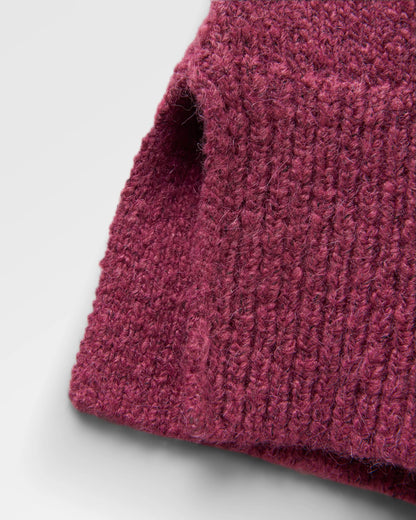 Cove Knitted Hoodie - Rhubarb - Flatlay