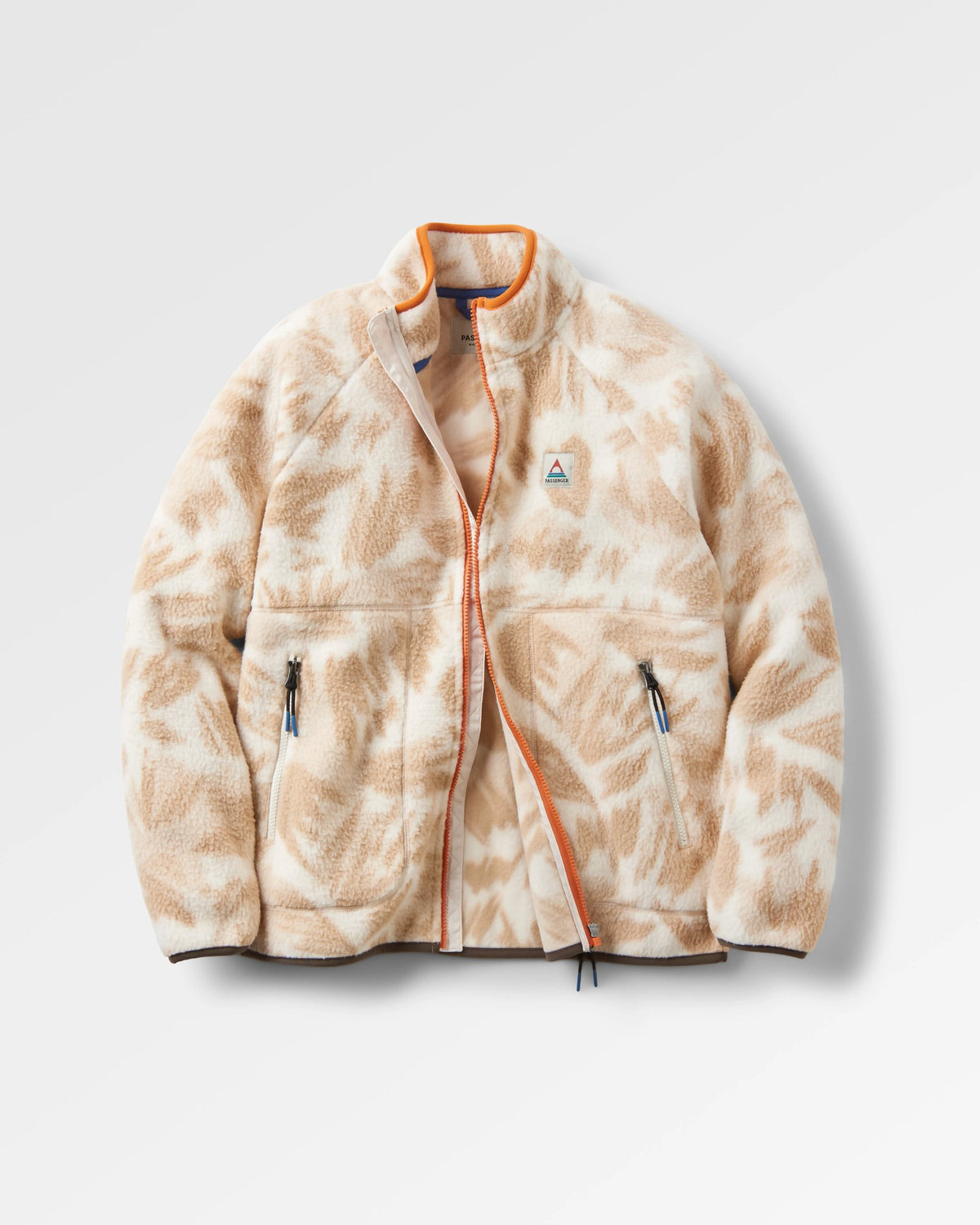 Fairbanks Full Zip Sherpa Fleece - Abstract Mountain Birch - Flatlay