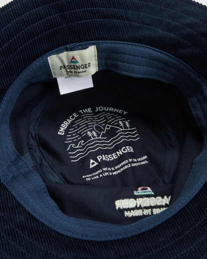 Forest Cord Bucket Hat - Deep Navy - Flatlay