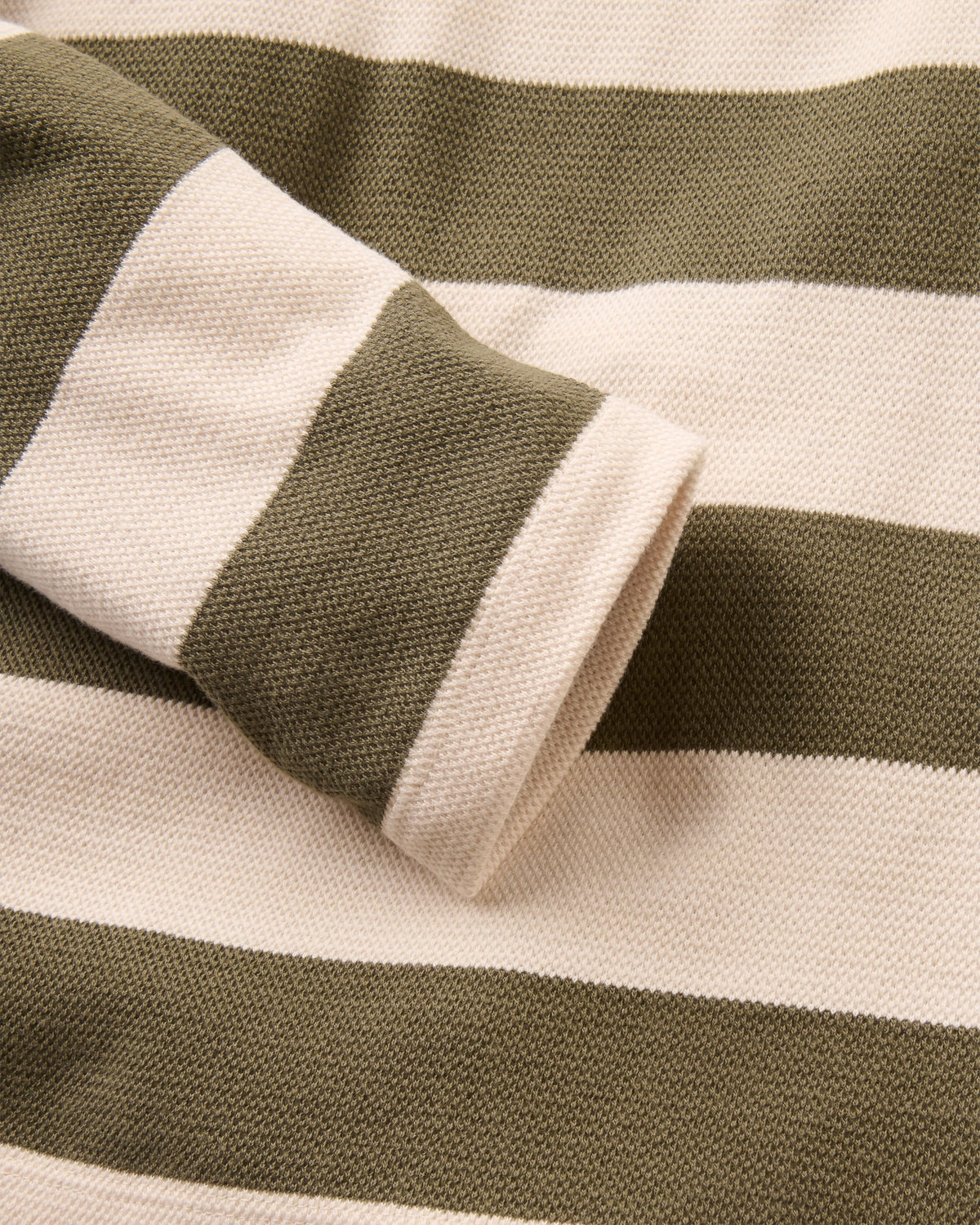 Panorama Striped LS T-Shirt - Dusty Olive - Flatlay
