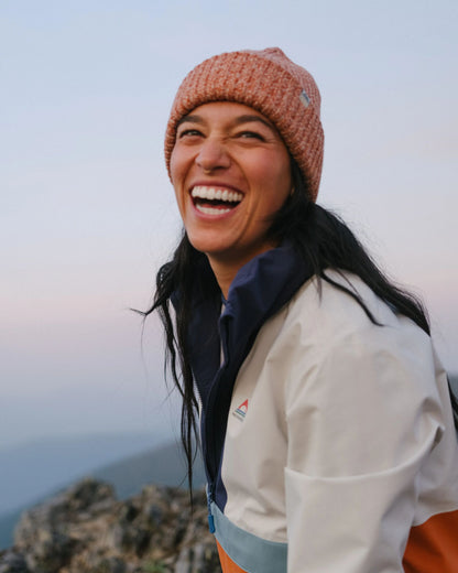 Fisherman Marl Beanie - Burnt Orange - Lifestyle - Female