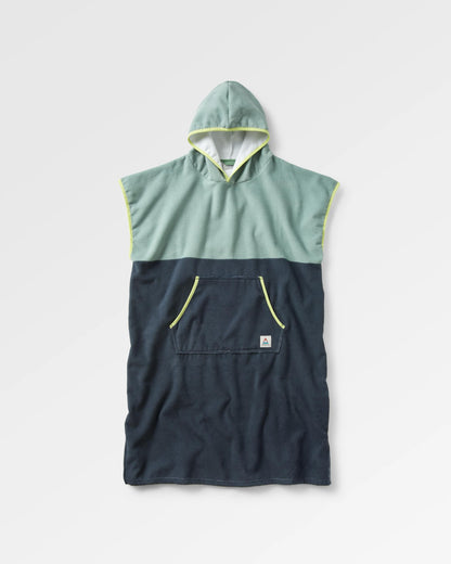 Tulum Towel Poncho - Pistachio/Charcoal - Flatlay