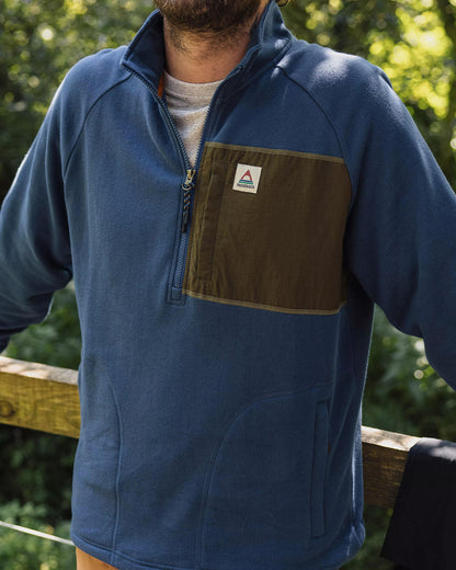 Offgrid 1/4 Zip Sweatshirt - Dark Denim - Lifestyle