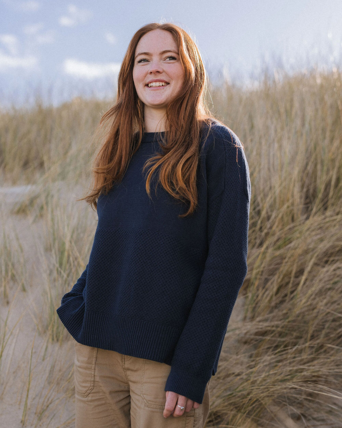 Cove Knitted Jumper - Rich Navy - Lifestyle