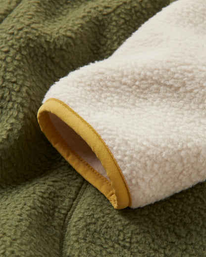 Maine 1/2 Zip Sherpa Fleece - Khaki - Flatlay