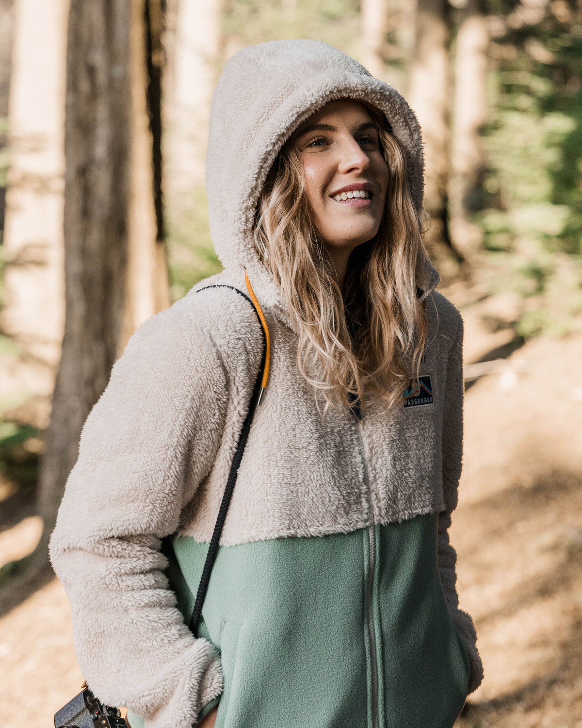 Nestling Polar-Lined Sherpa Fleece - Vintage White - Lifestyle