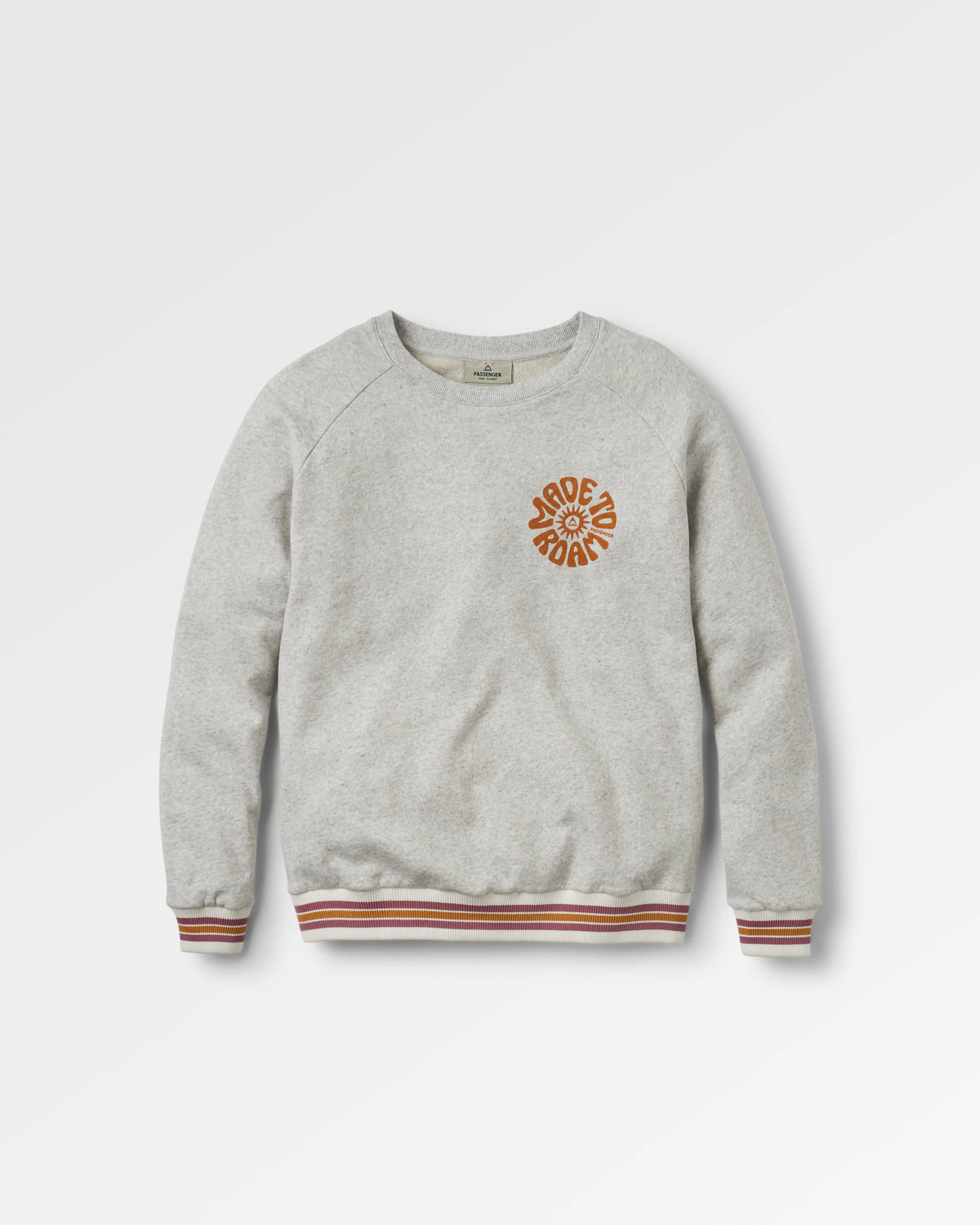 Fade Cotton Sweatshirt - Light Grey Marl - Flatlay