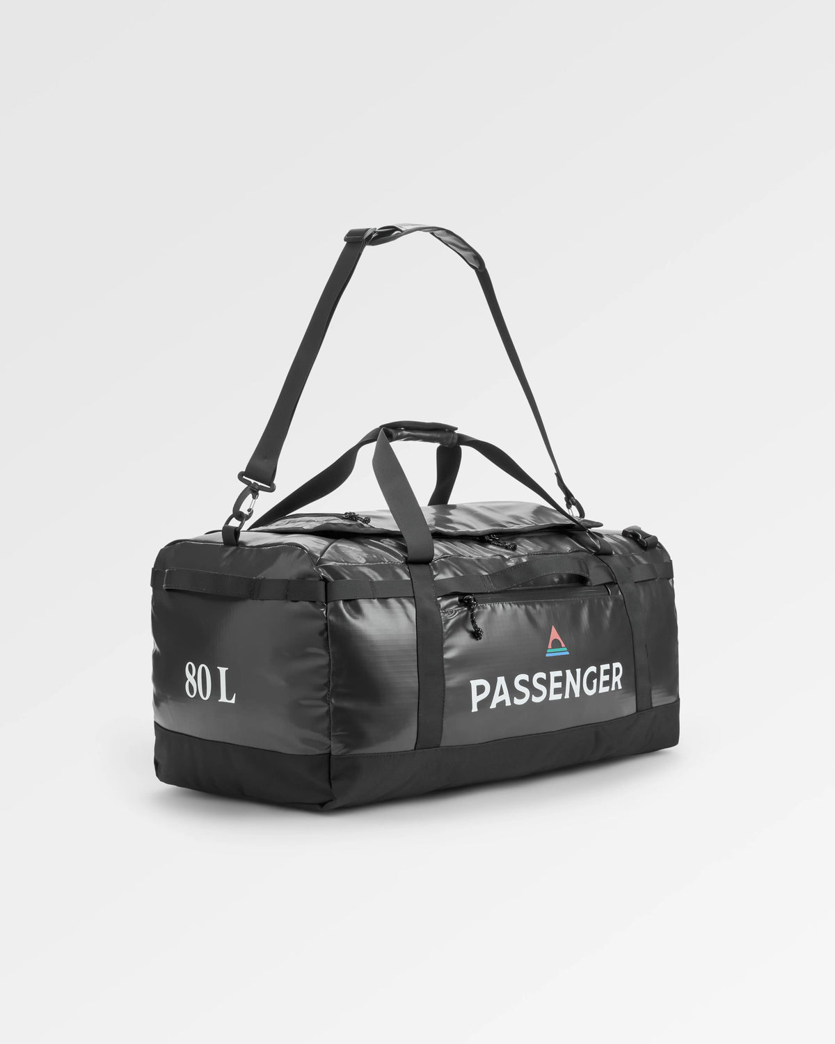 Roamer 80L Duffel Bag - Phantom Black - Flatlay
